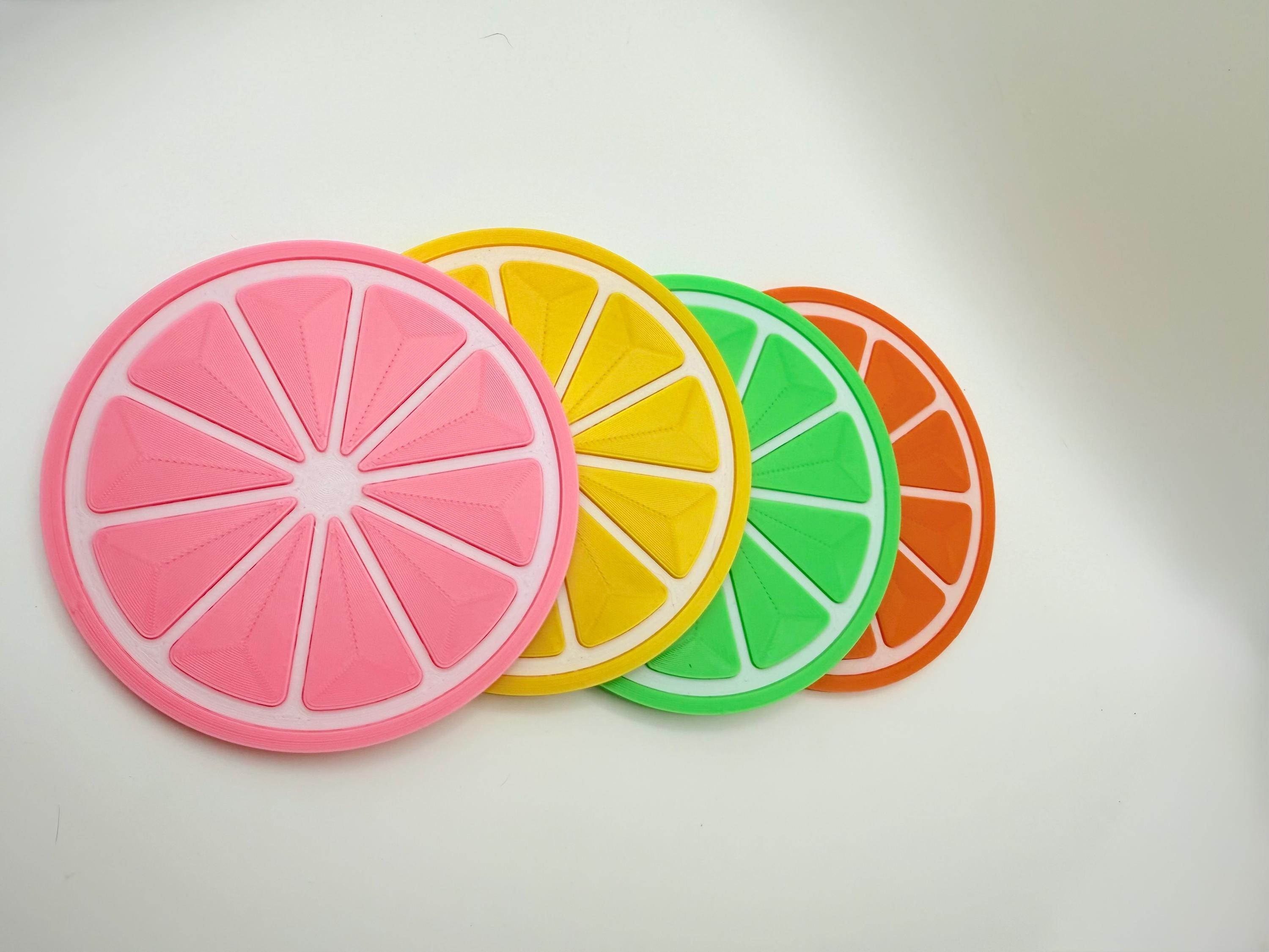 Fruit, Coasters, 3D Printed