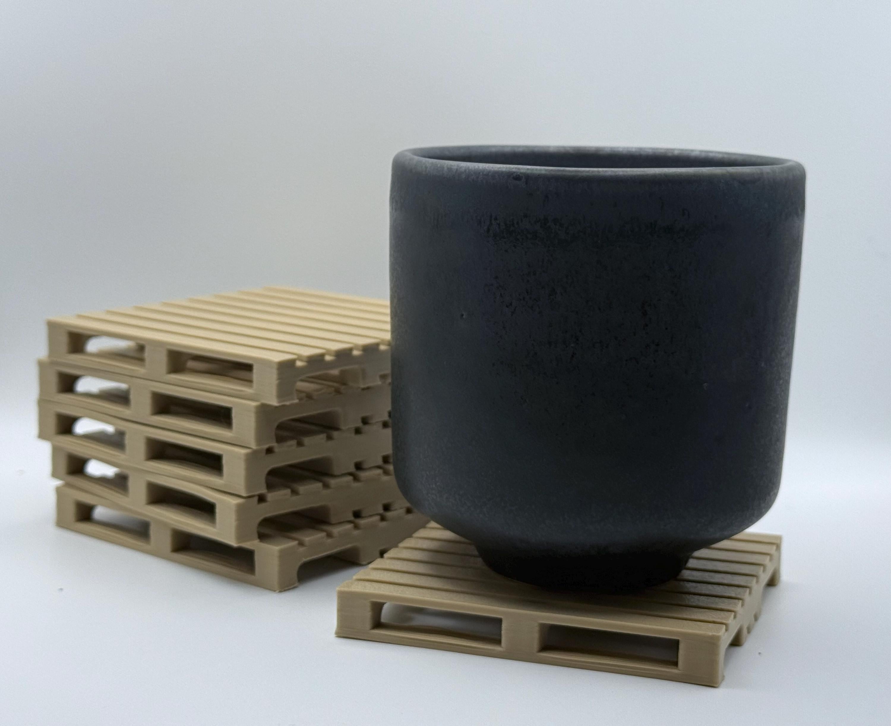 Pallet Style, Coaster, Crate, 3D printed