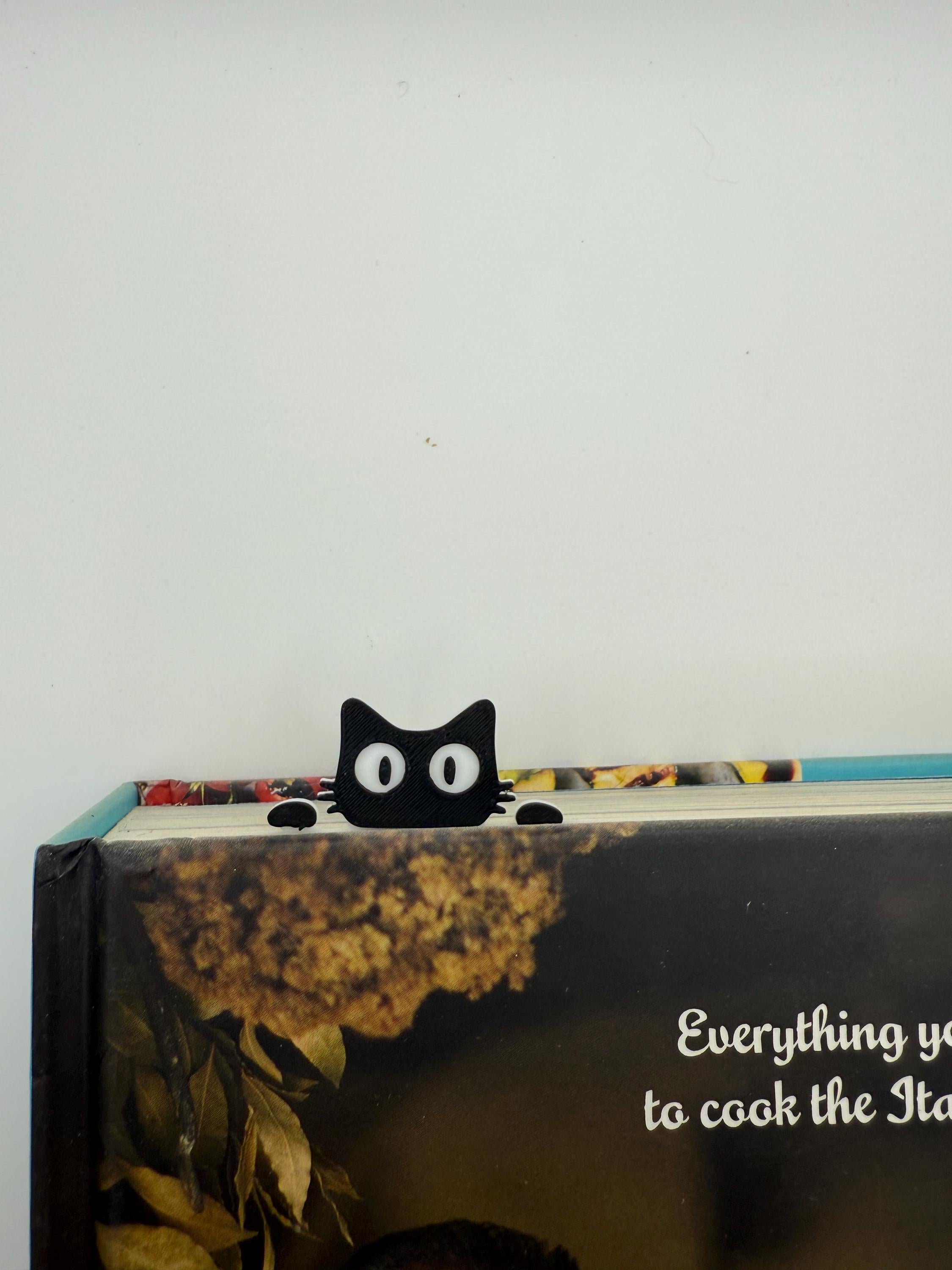 Cat, Bookmark, Book, Mark