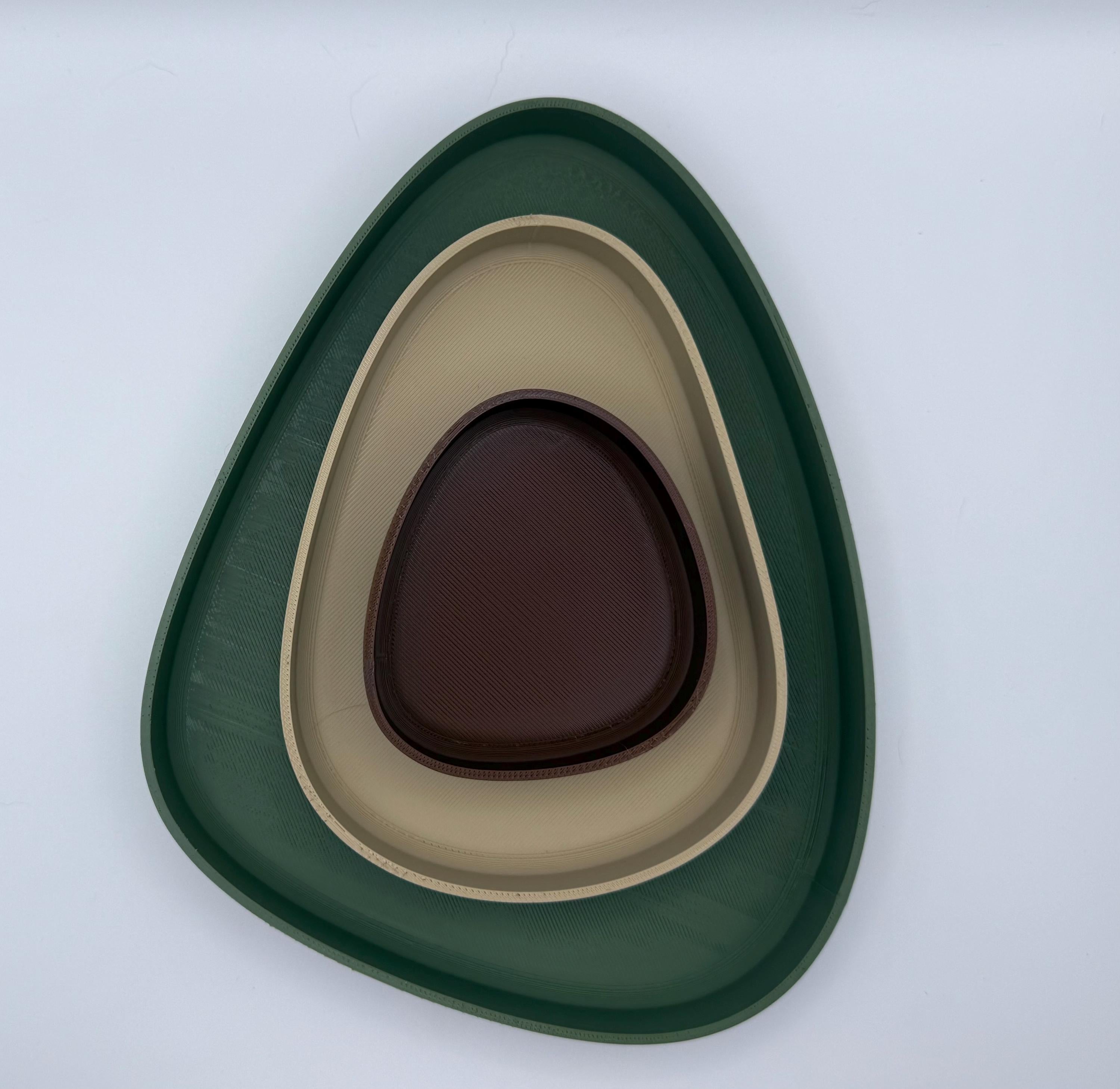 Curved Triangle, Trays, Set of 3, 3D Printed