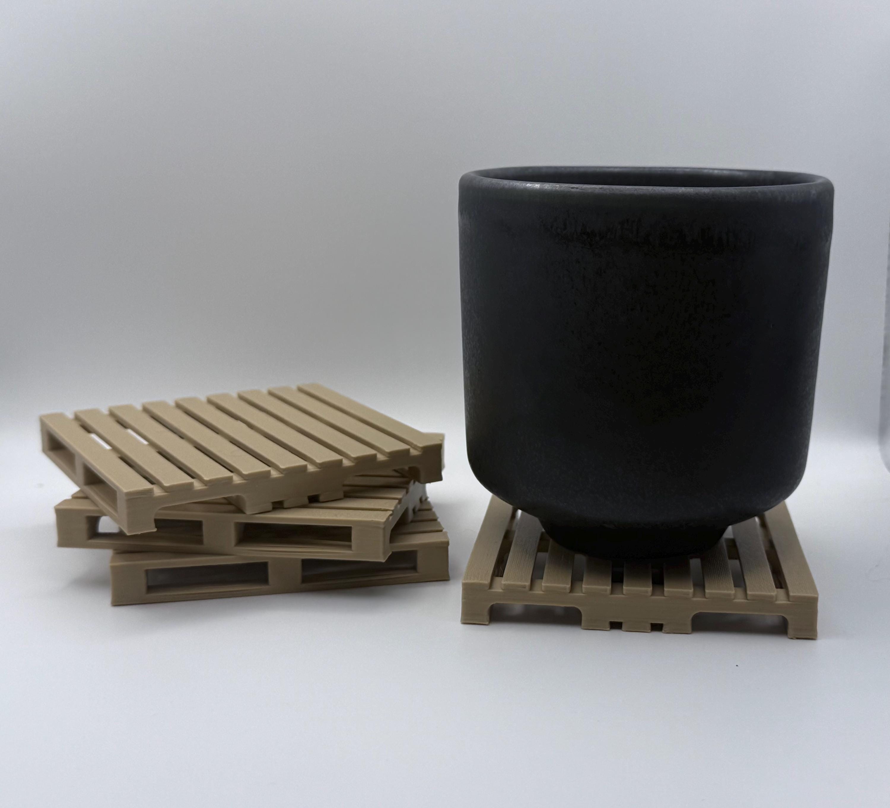 Pallet Style, Coaster, Crate, 3D printed
