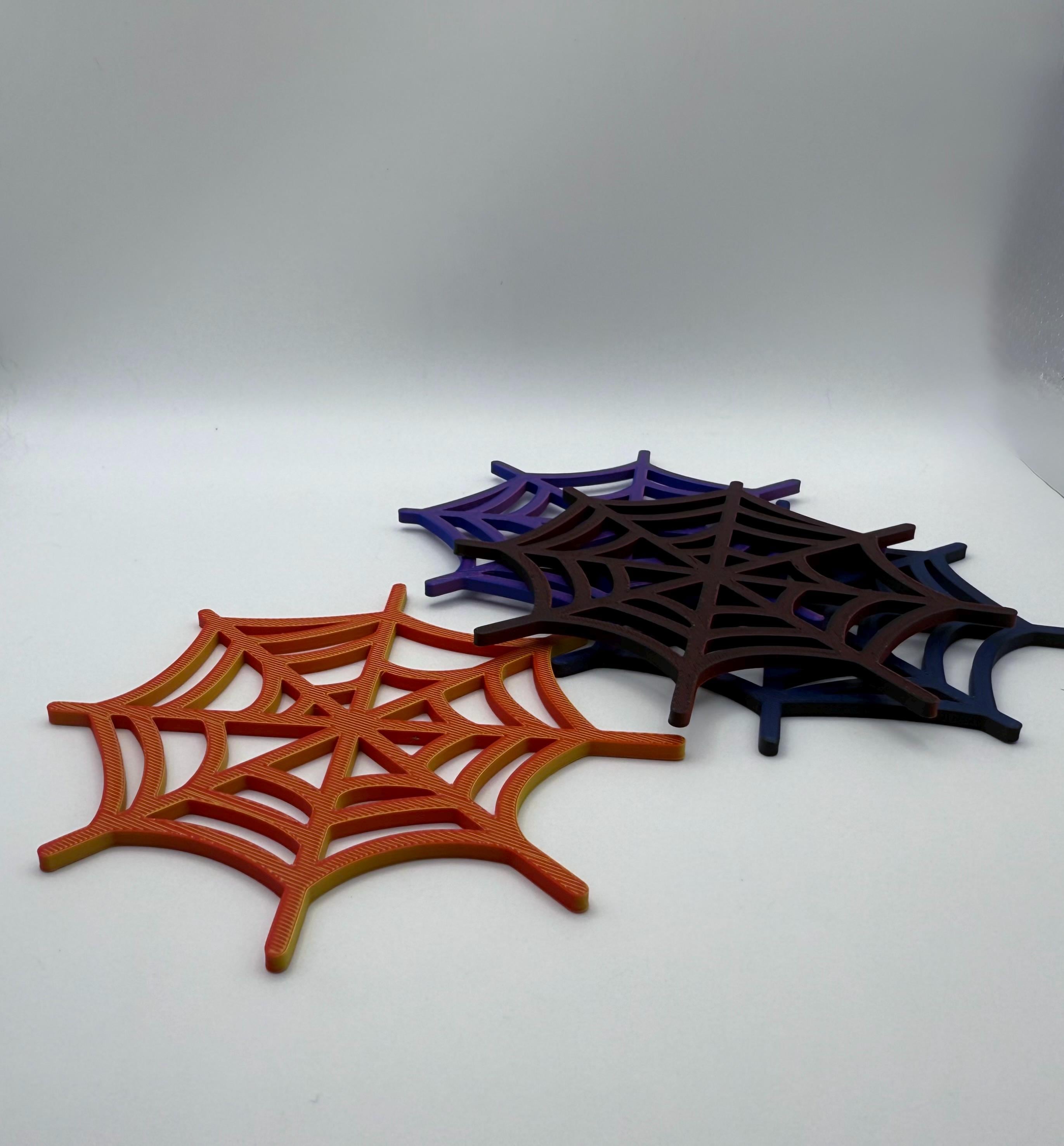 Spider Web, Cobweb, Coasters set of 4
