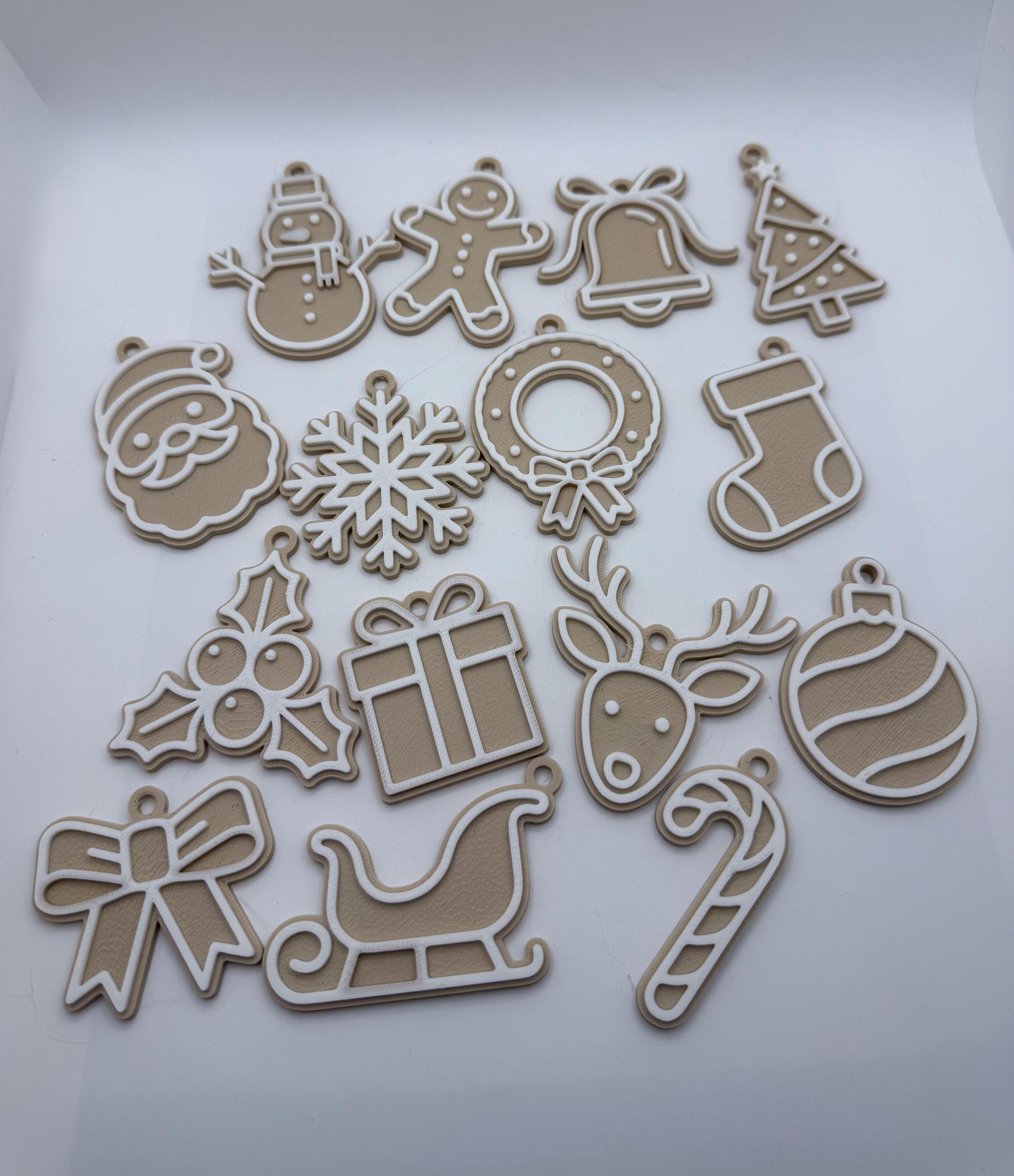 Gingerbread Inspired Baubles, Set of 15
