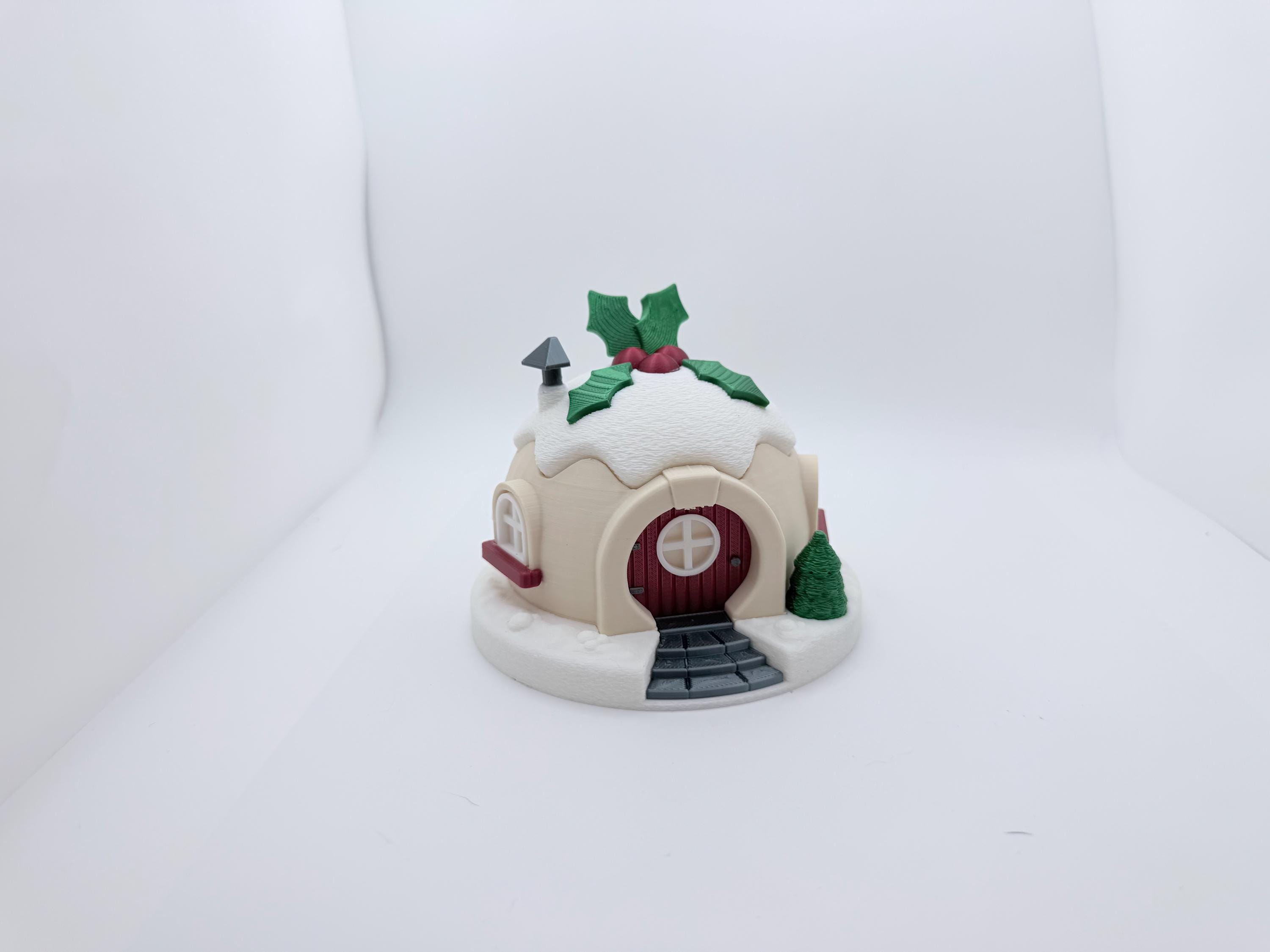 Christmas Pudding Tealight House