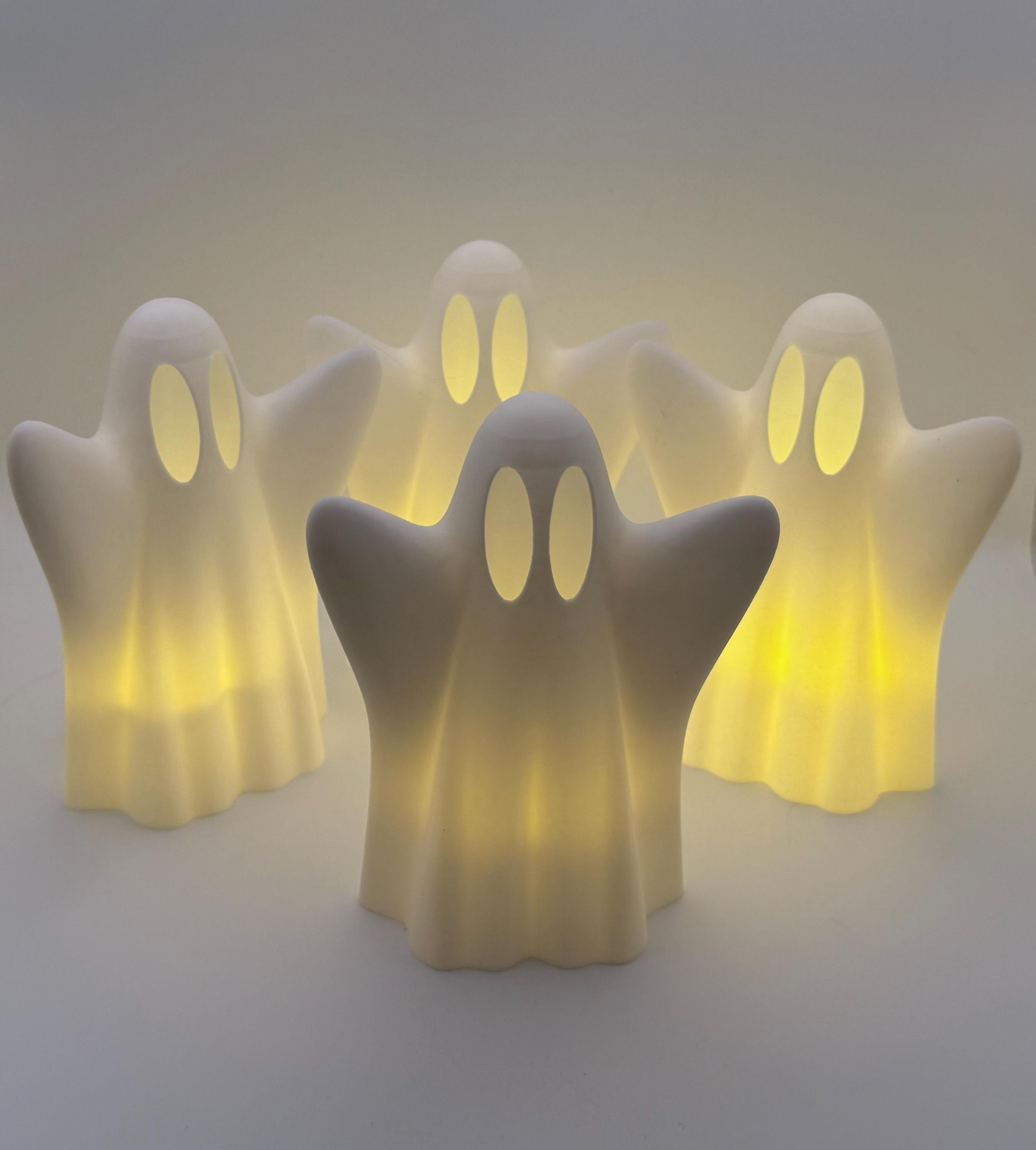 Ghost, Tealight, Lamp, 3D Printed, Set of 4