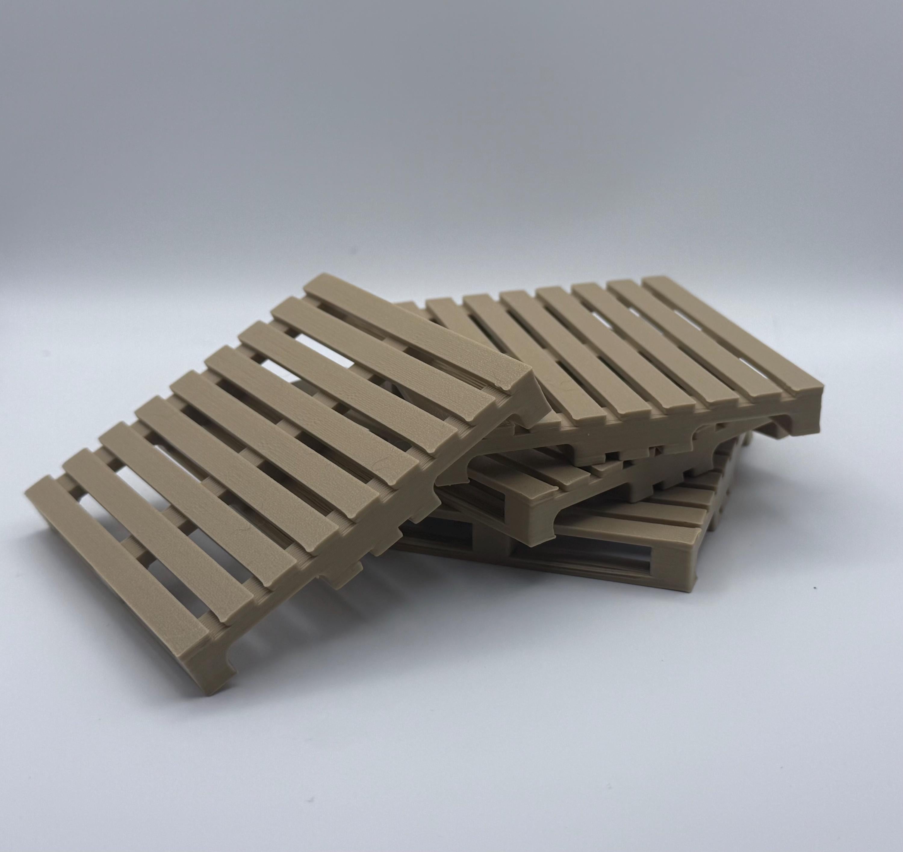 Pallet Style, Coaster, Crate, 3D printed