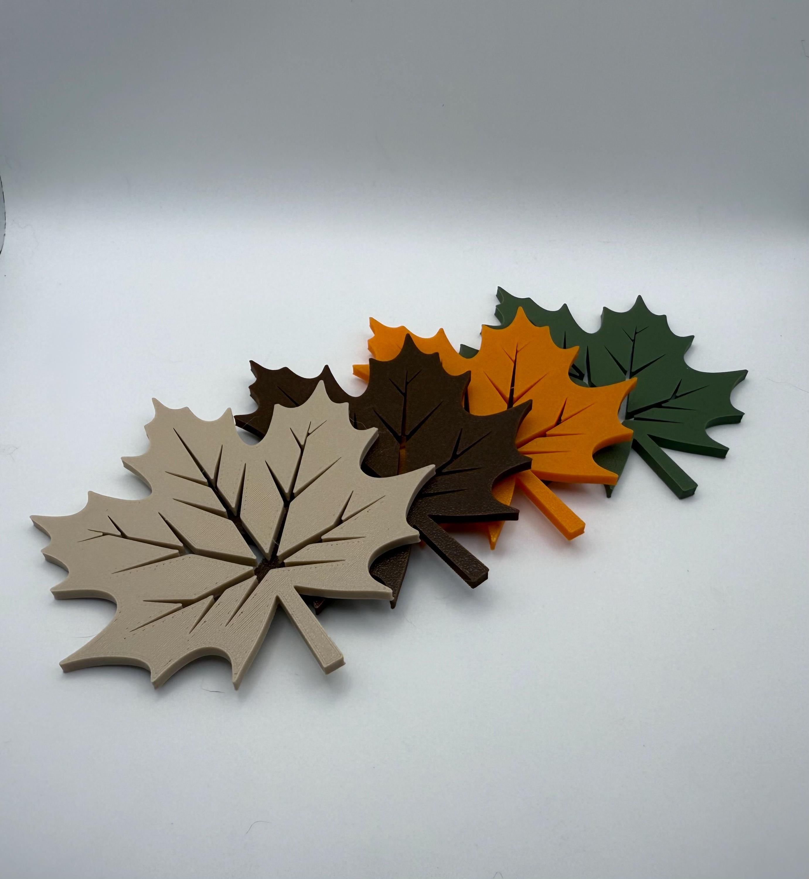 Leaf Coasters, Set of 4.