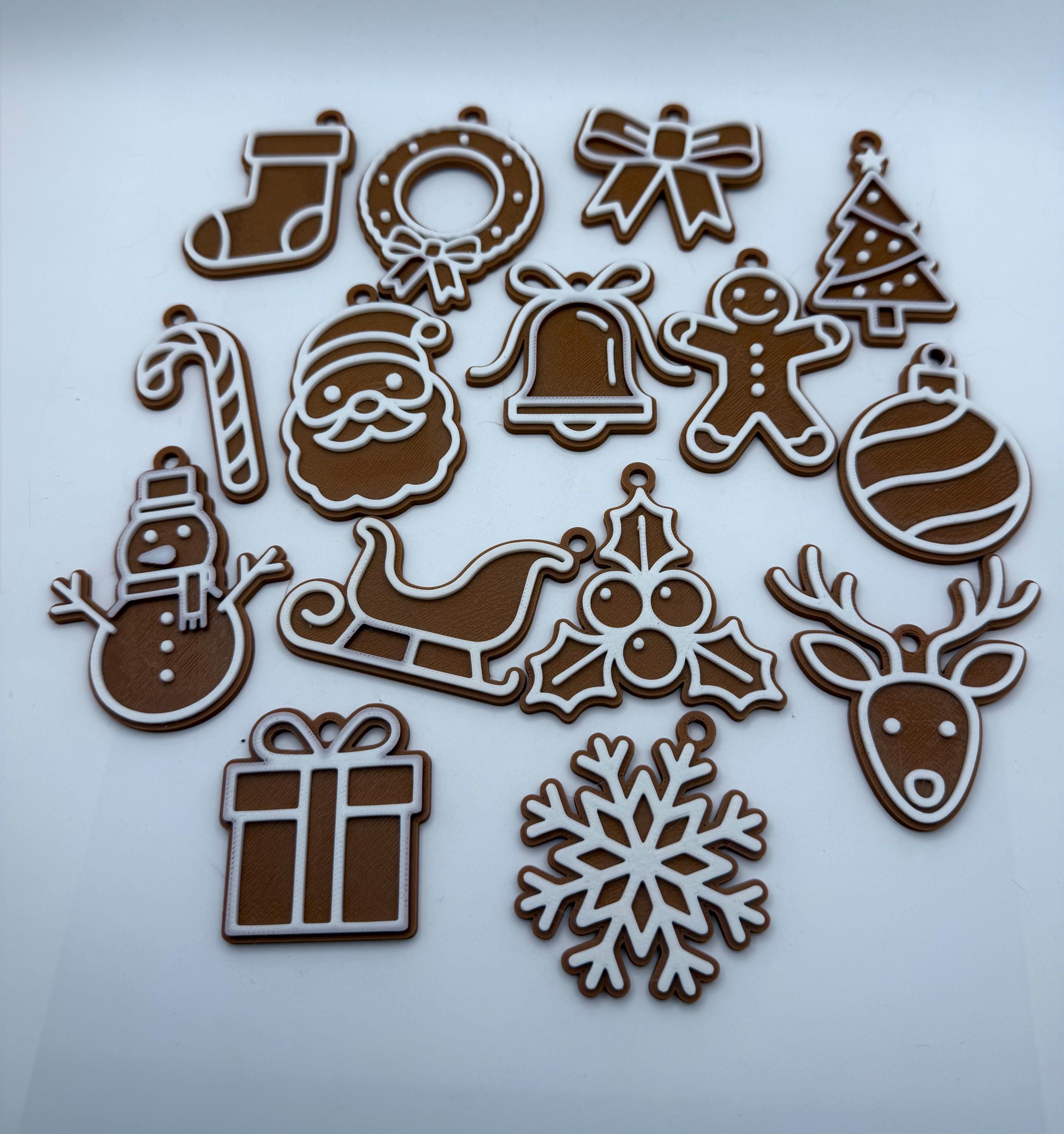 Gingerbread Inspired Baubles, Set of 15