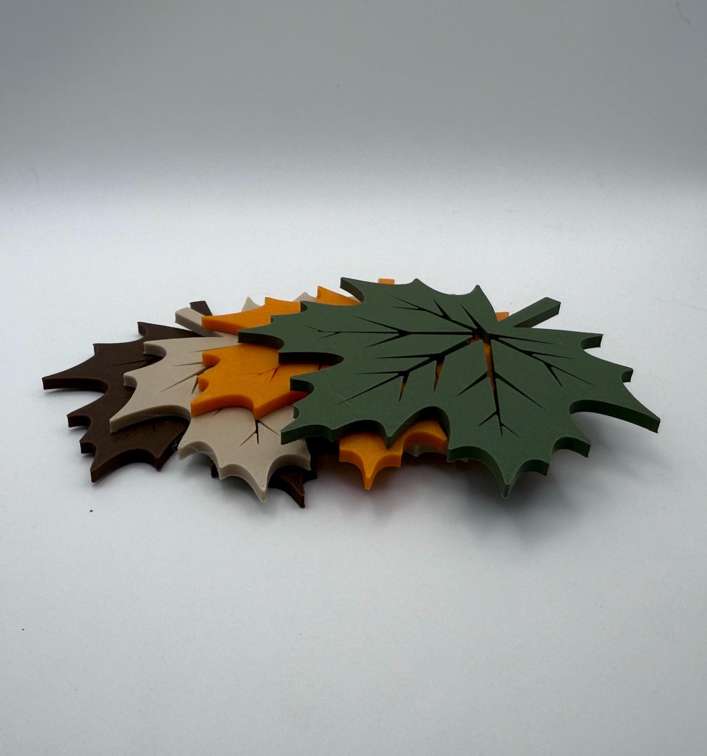 Leaf Coasters, Set of 4.