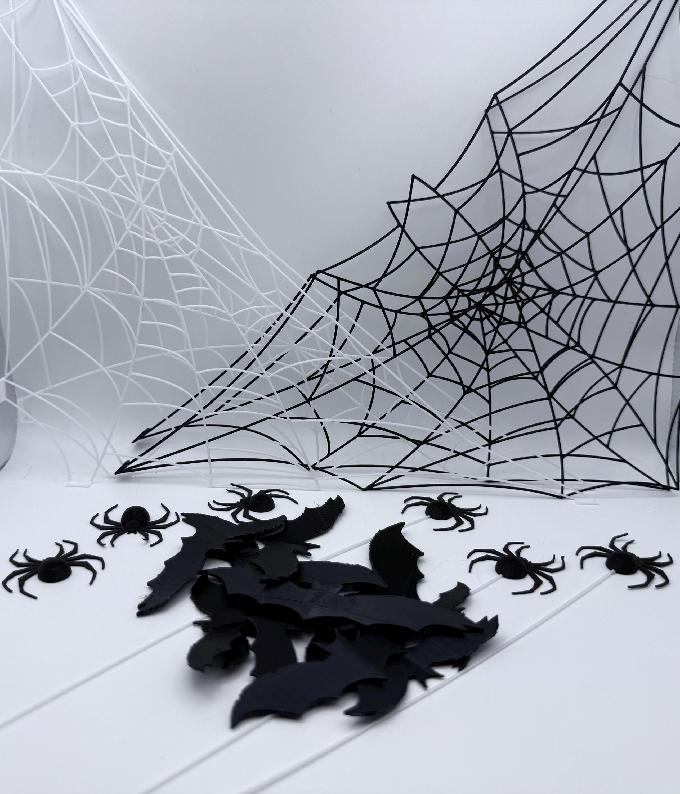 Halloween Decoration Pack, Cobweb, Spiders, Bats