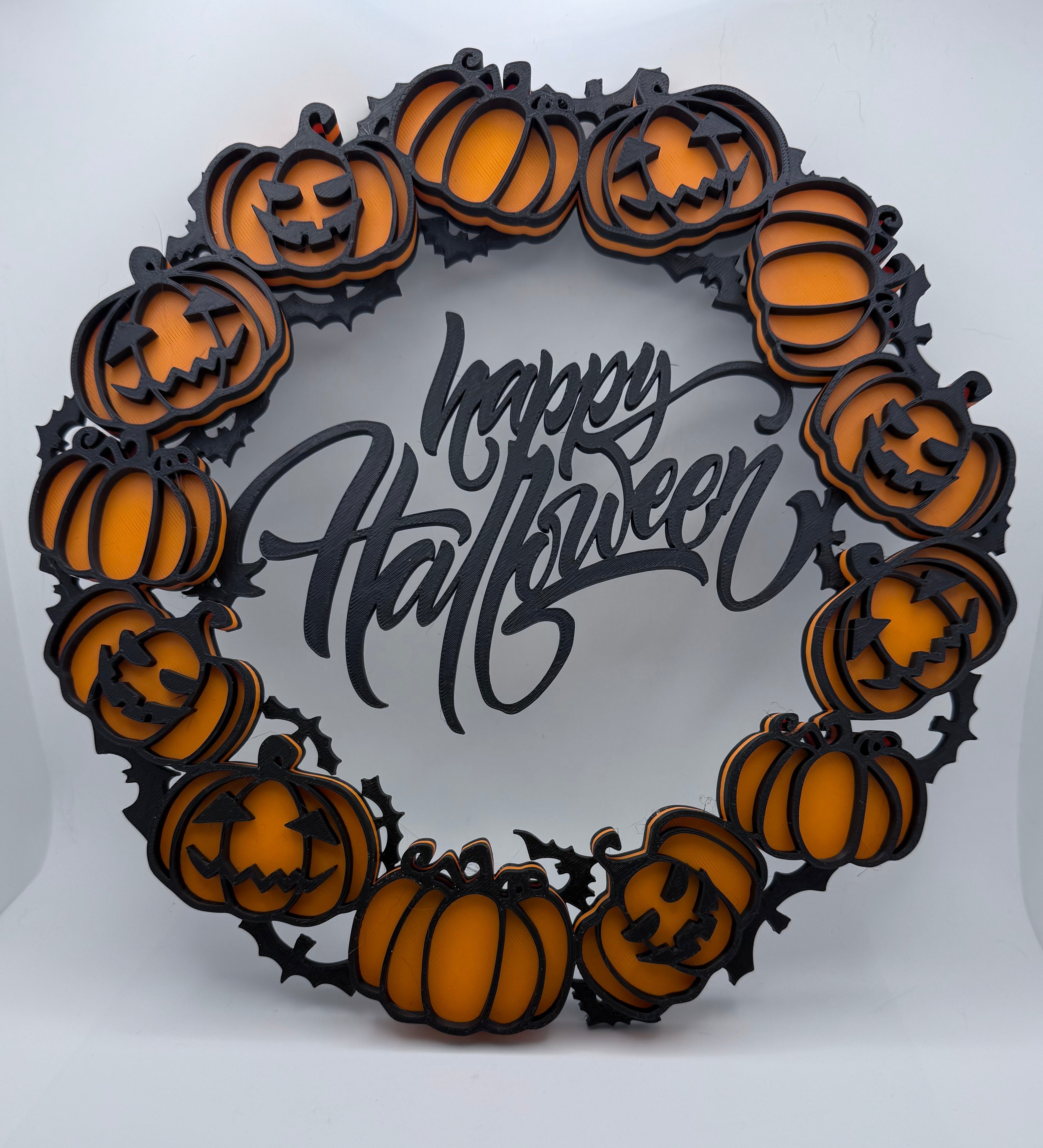 Halloween Wreath, Happy Halloween, Pumpkin 25cm