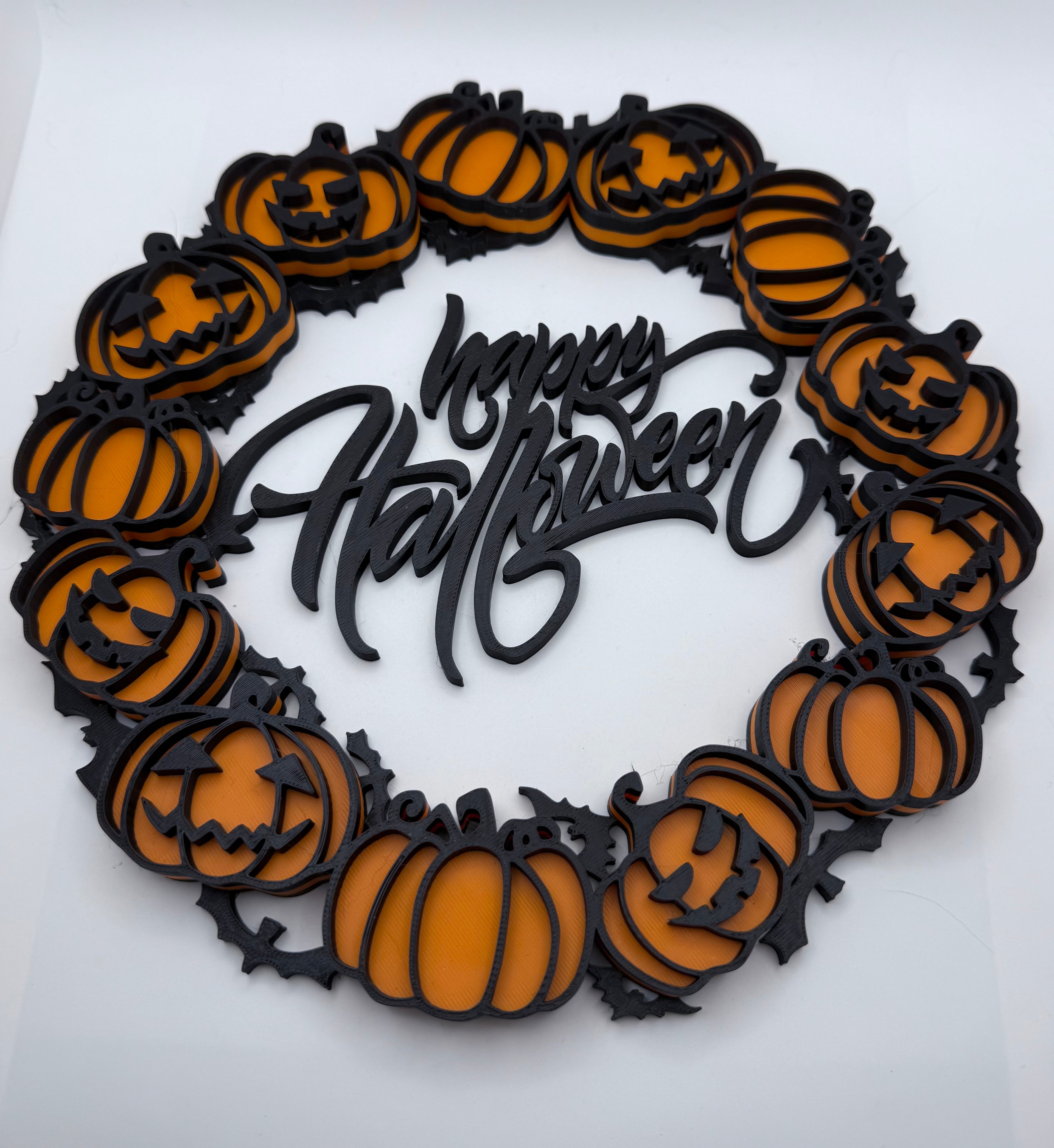 Halloween Wreath, Happy Halloween, Pumpkin 25cm