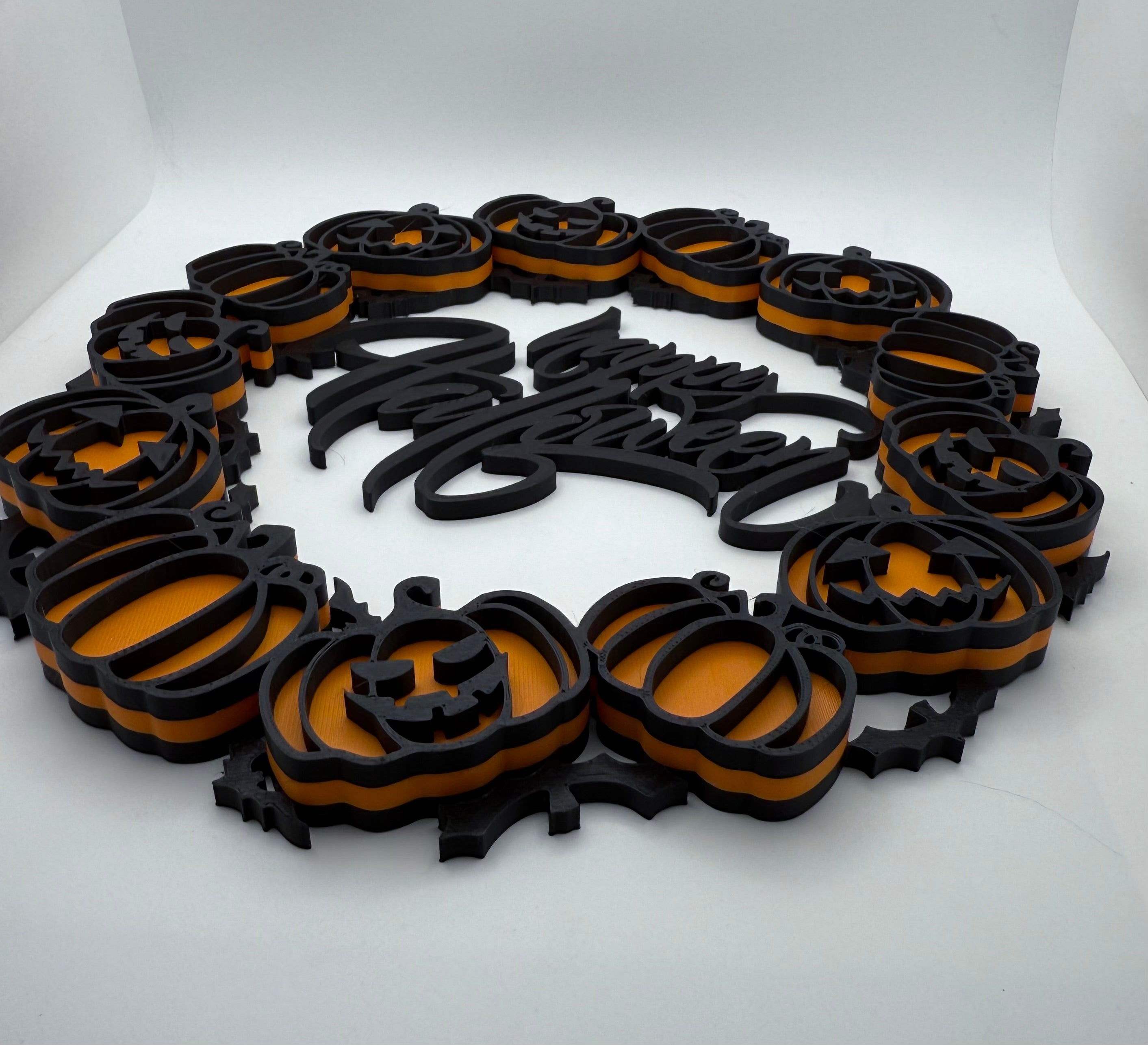 Halloween Wreath, Happy Halloween, Pumpkin 25cm