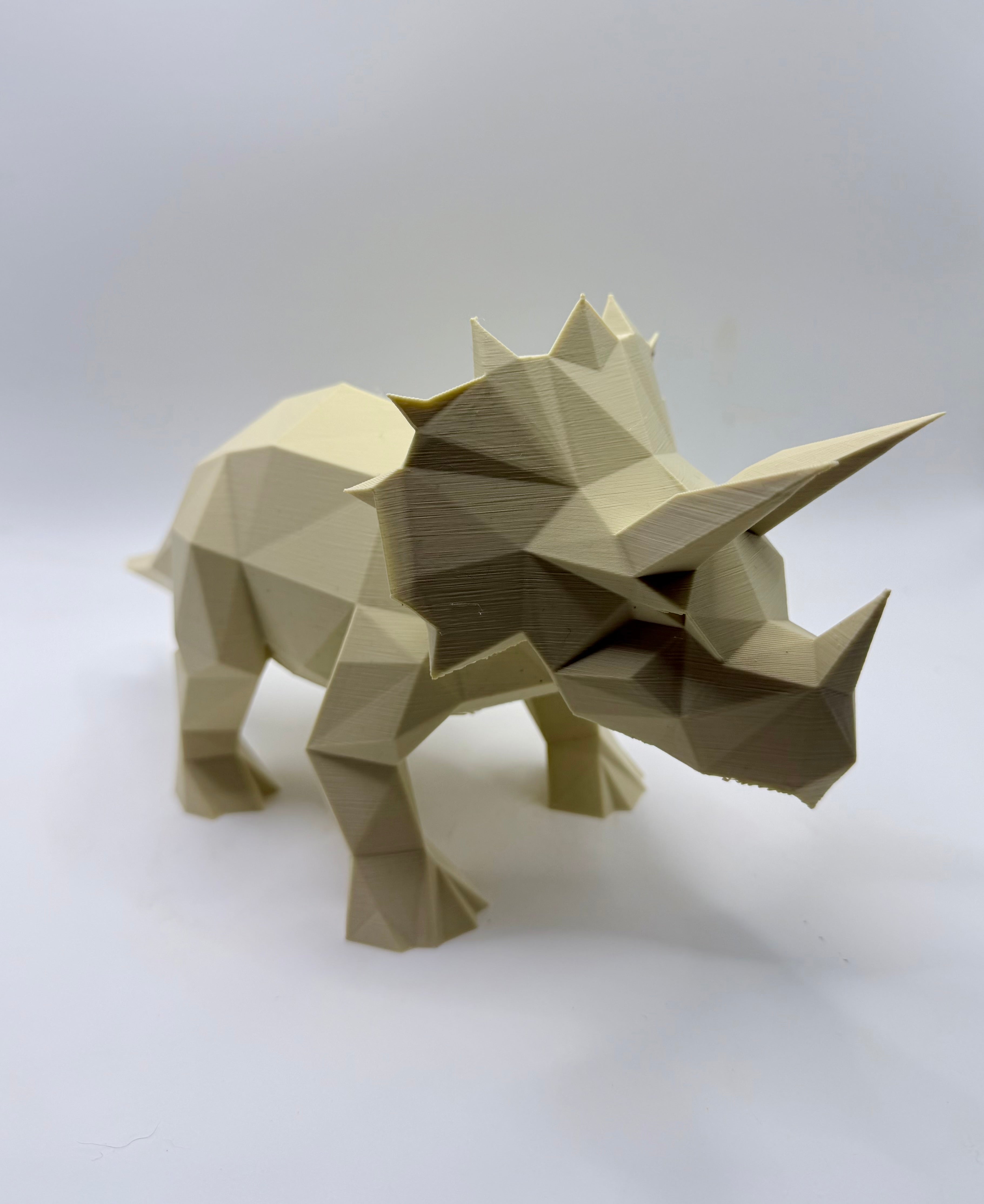 Geometric Triceratops Dinosaur