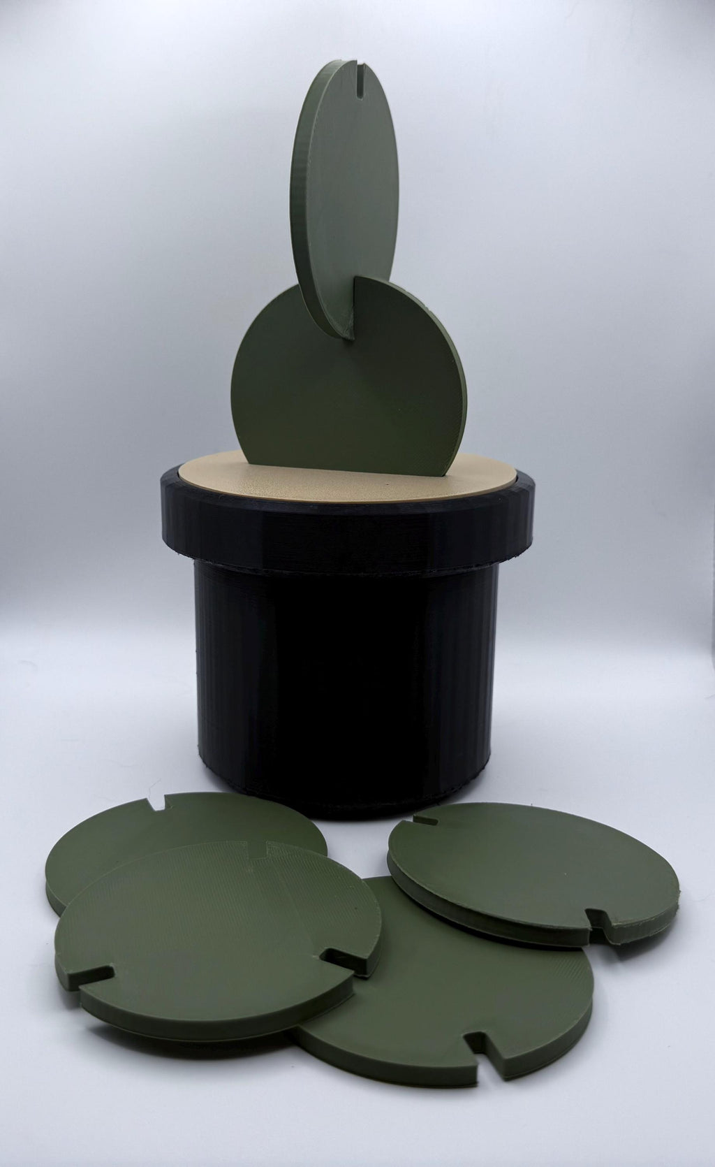 Cactus Plant, Coasters, 3D Printed