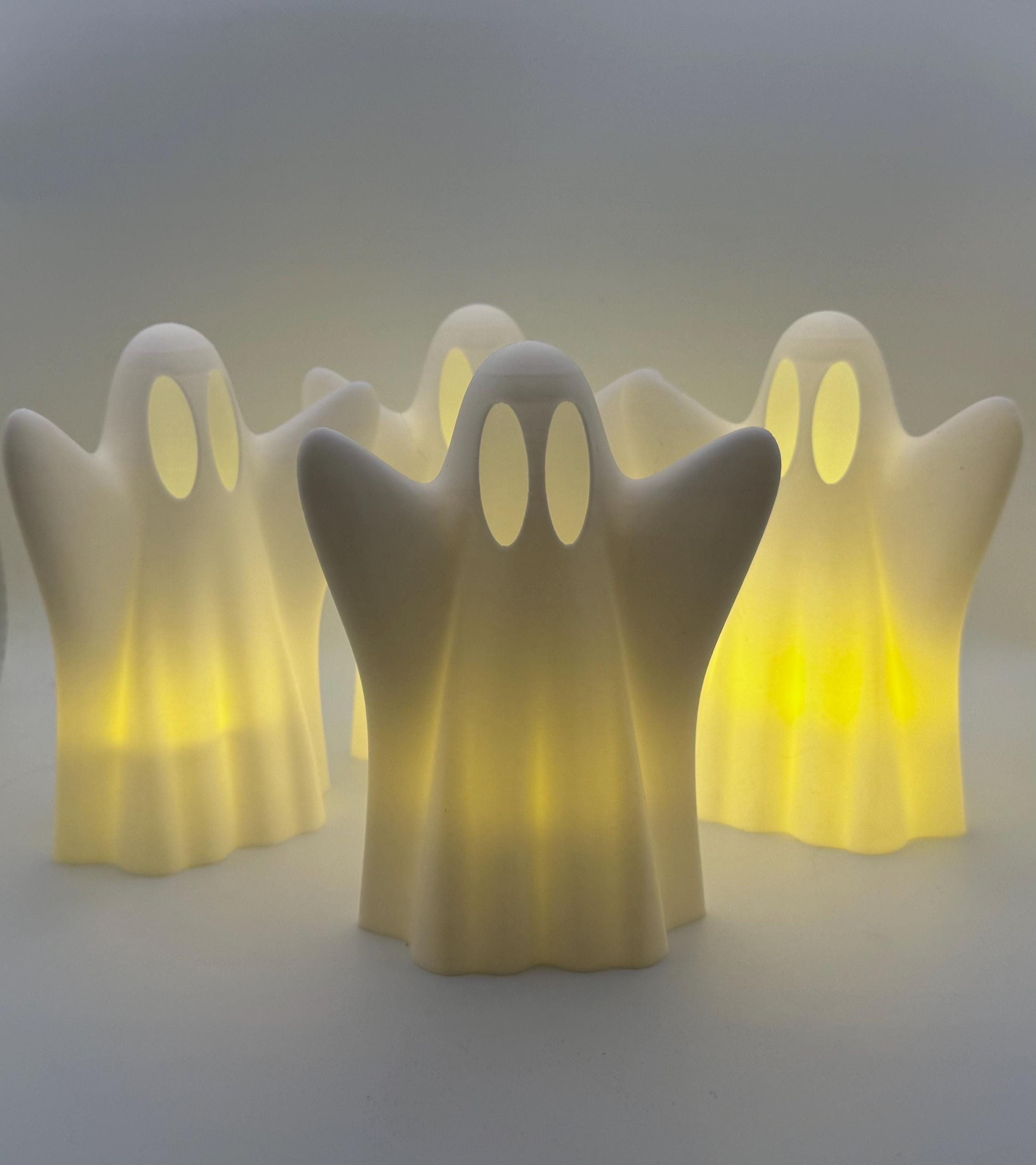 Ghost, Tealight, Lamp, 3D Printed, Set of 4