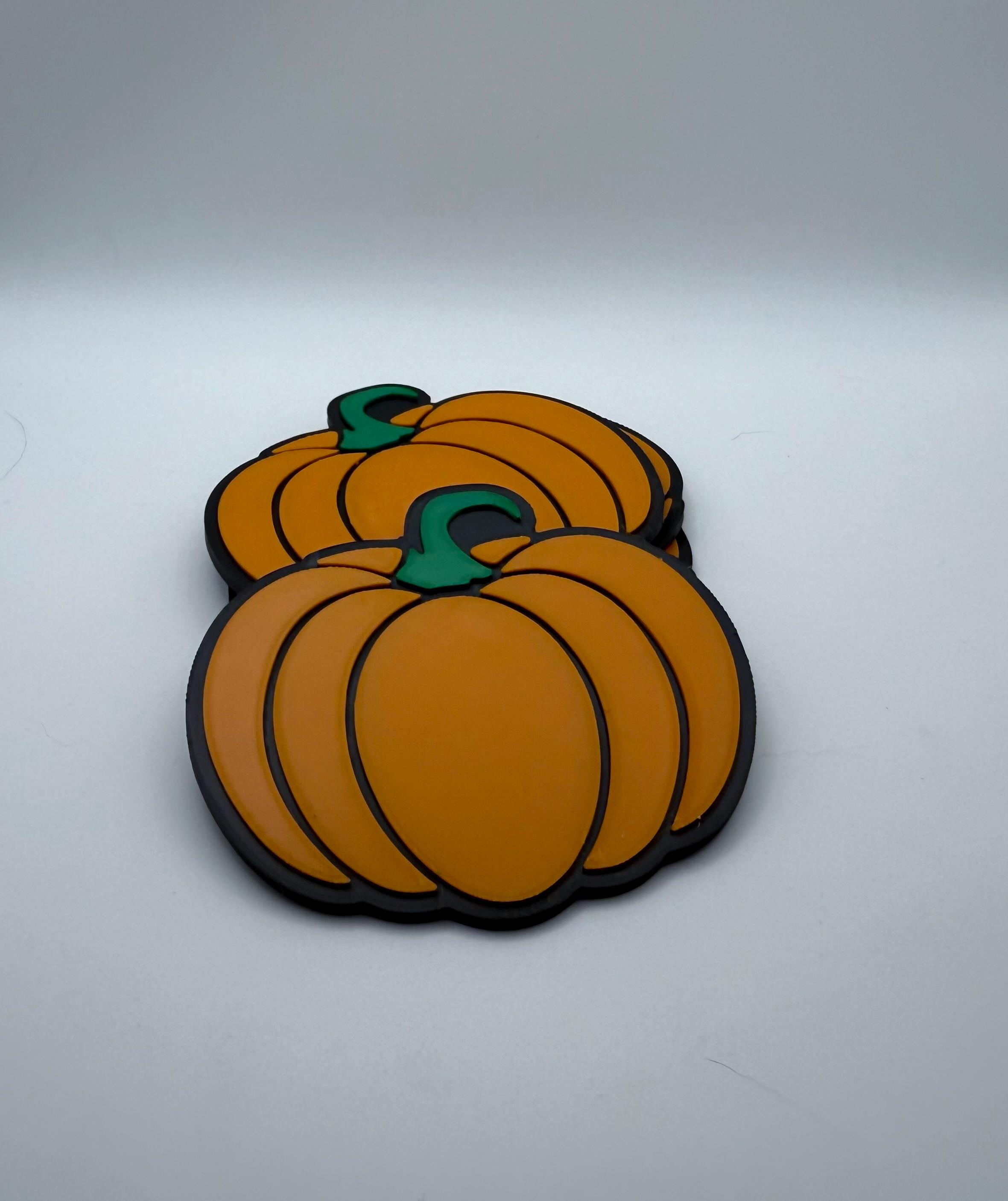 Pumpkin Coaster, set of 4, halloween.