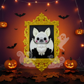 Cute Bat in Frame with Background