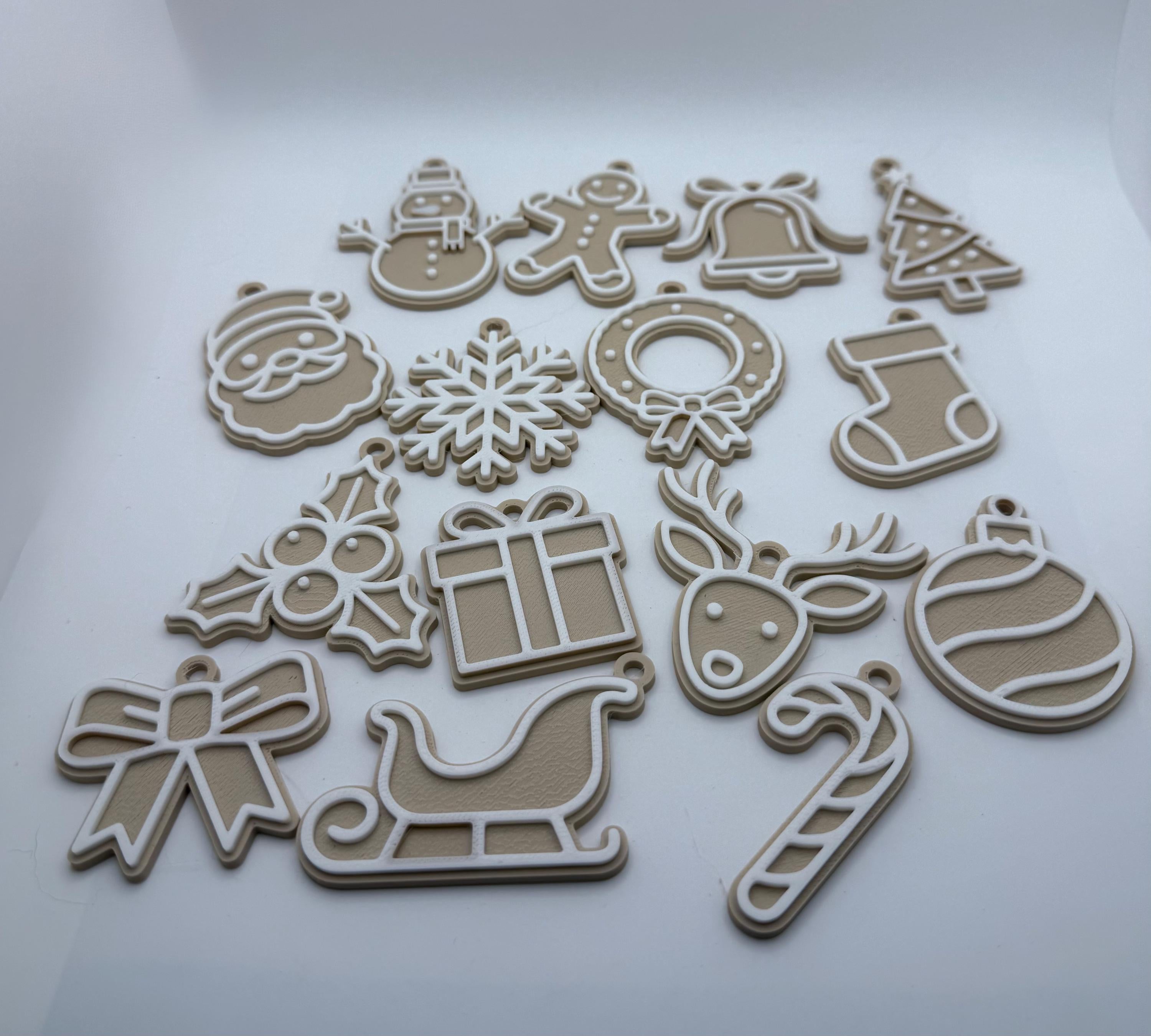 Gingerbread Inspired Baubles, Set of 15