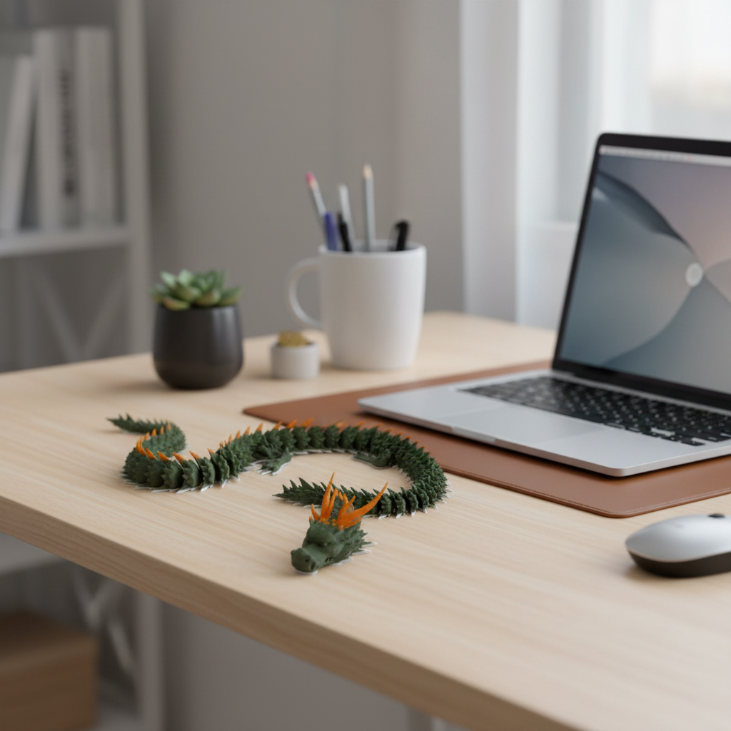 Dragon Fidget Toy on Desk