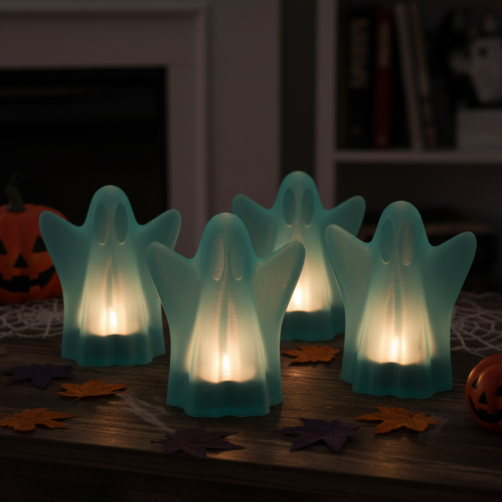 Ghost Tealight Lamp Set of 4