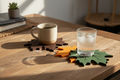 Leaf Coasters, Set of 4.