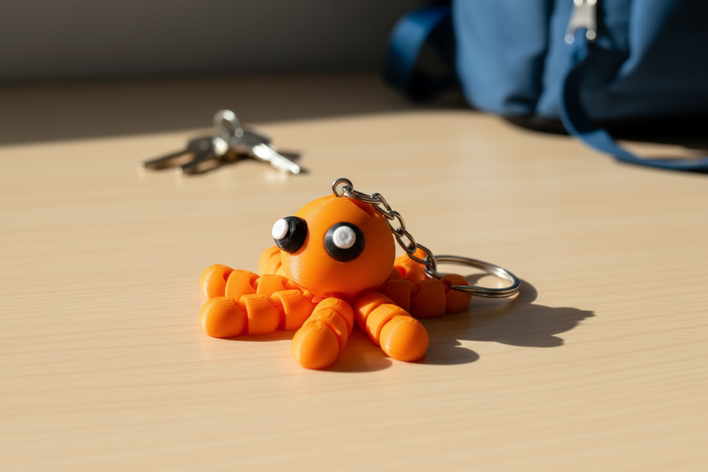 Articulated Octopus Keyring.