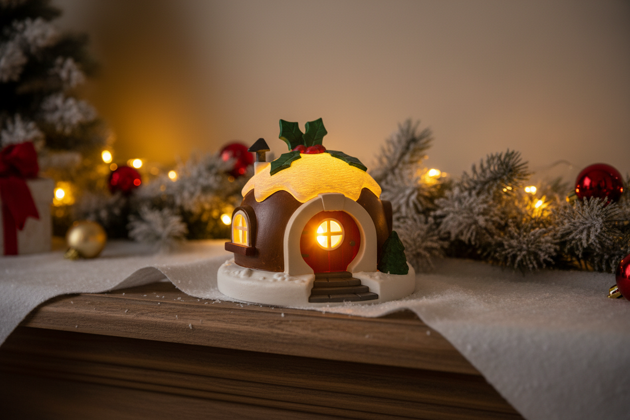 Christmas Pudding Tealight House