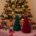 Ribbed Bubble Christmas Trees with Christmas Background